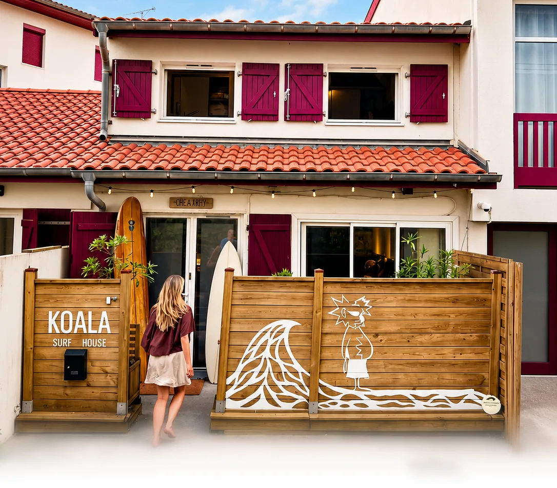 Koala Surf House front entrance, Hossegor